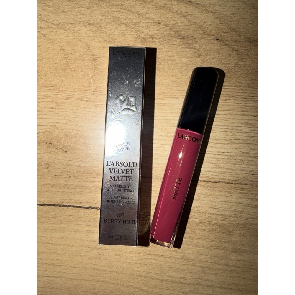 Lancome L'Absolu Velvet Matte Lip Gloss 397 Berry NOIR 0.27 oz New
